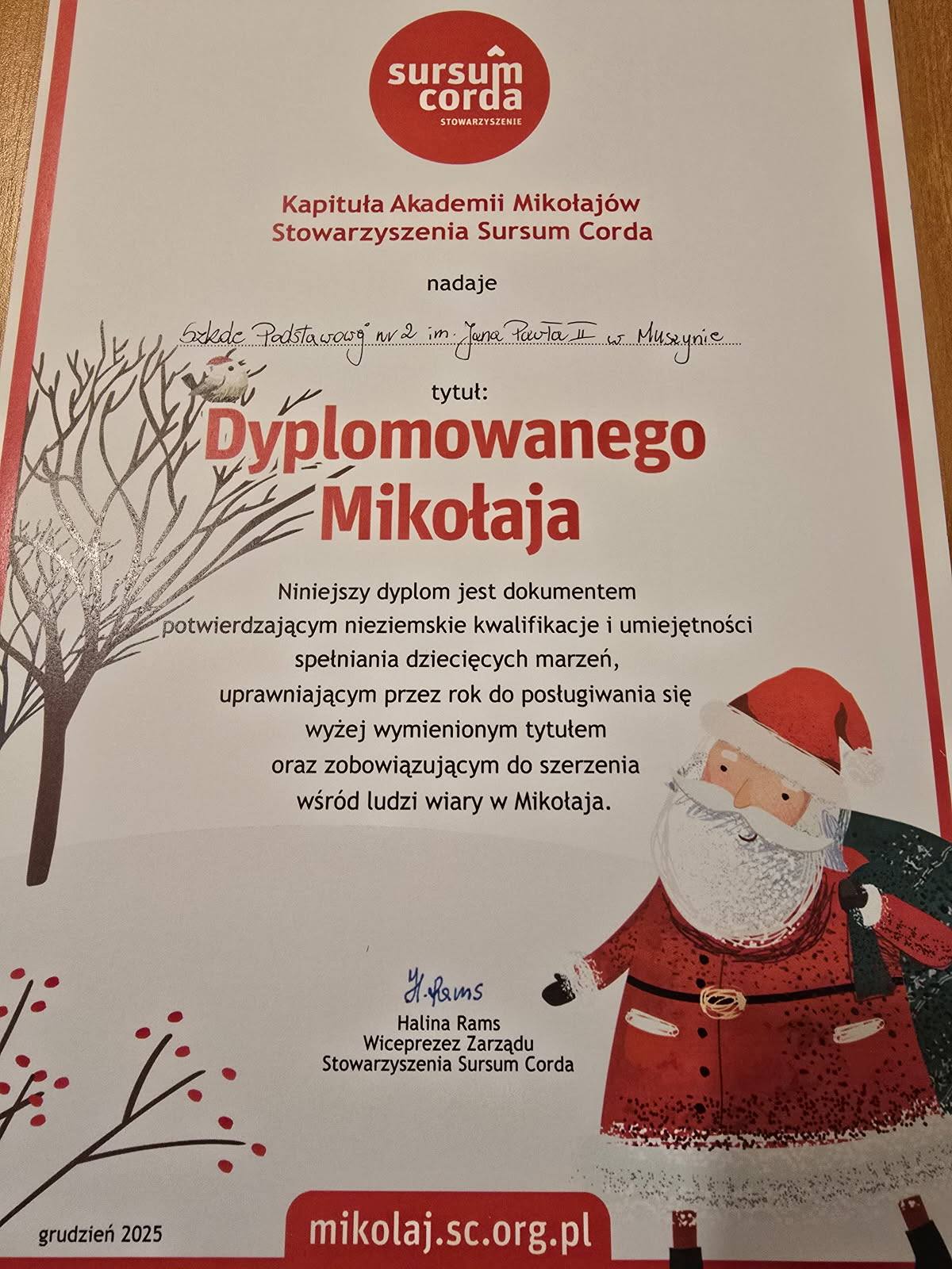 „Zostań Dyplomowanym Mikołajem”